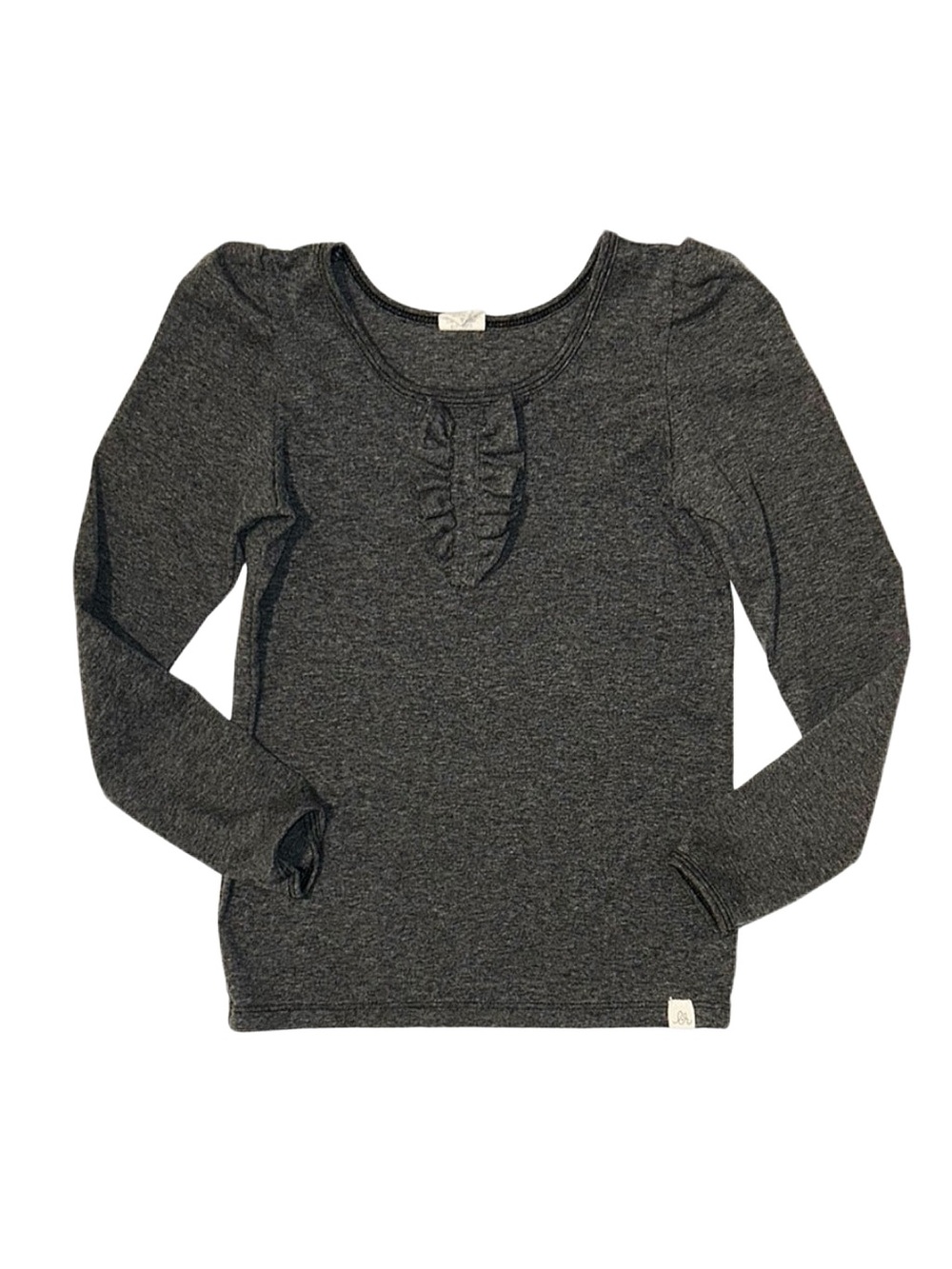 LULU + ROO Girl's Dark Grey Long Sleeve Shirt Size 6/7